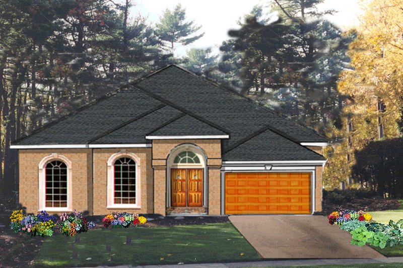 Dream House Plan - Traditional Exterior - Front Elevation Plan #3-186