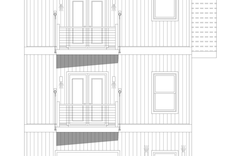 House Blueprint - Exterior - Front Elevation 3 for Contemporary House Plan #932-1455 - 2 bed, 2.5 bath