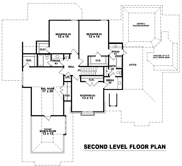 European Floor Plan - Upper Floor Plan #81-1291