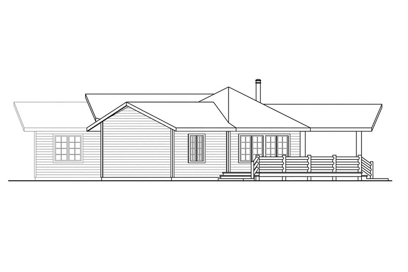 Home Plan - Exterior - Other Elevation 1 for Ranch House Plan #124-205 - 3 bed, 2 bath