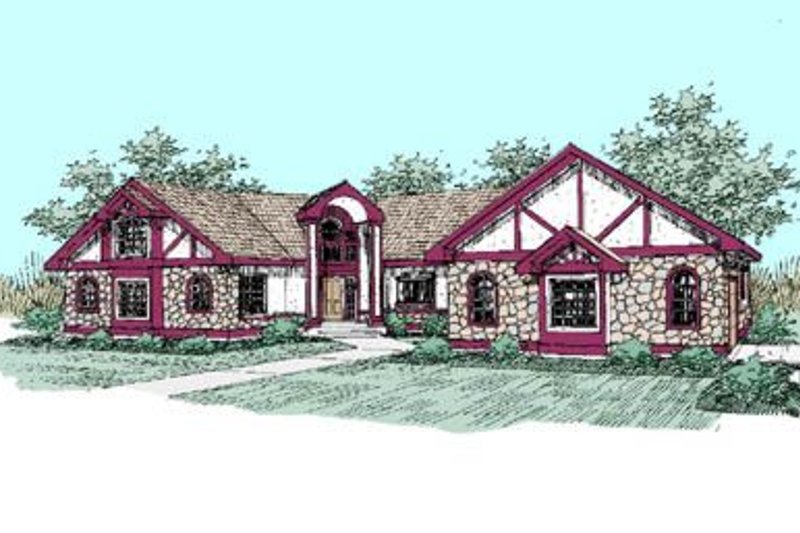 Dream House Plan - European Exterior - Front Elevation Plan #60-249