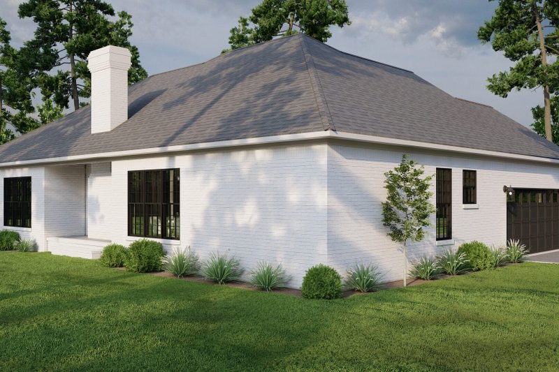 House Blueprint - Exterior - Rear Elevation 1 for Traditional House Plan #17-1040 - 4 bed, 3 bath