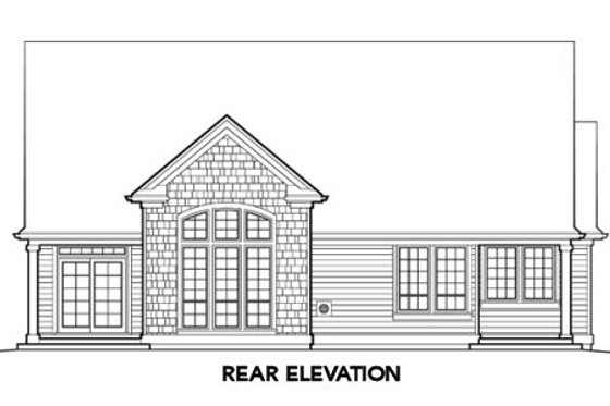 Exterior - Rear Elevation for Traditional House Plan #48-275 - 3 bed, 2 bath