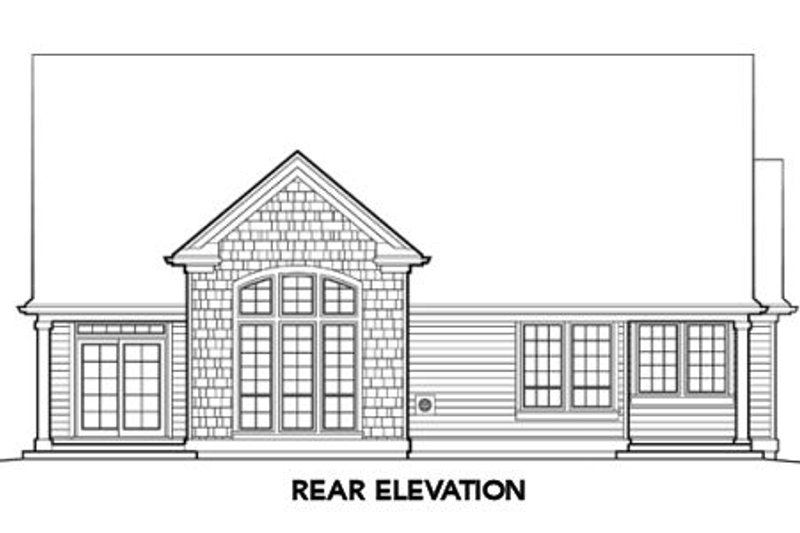 Home Plan - Exterior - Rear Elevation for Traditional House Plan #48-275 - 3 bed, 2 bath