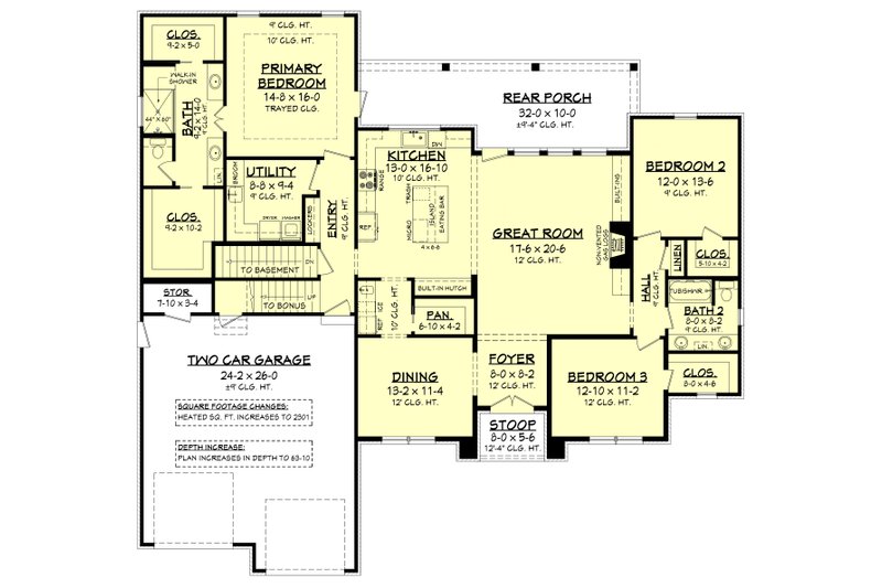 Architectural House Design - Floor Plan - Other Floor 1 for Farmhouse House Plan #430-235 - 3 bed, 2 bath