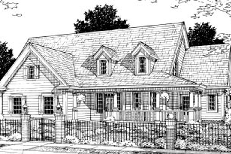 Home Plan - Traditional Exterior - Front Elevation Plan #20-366