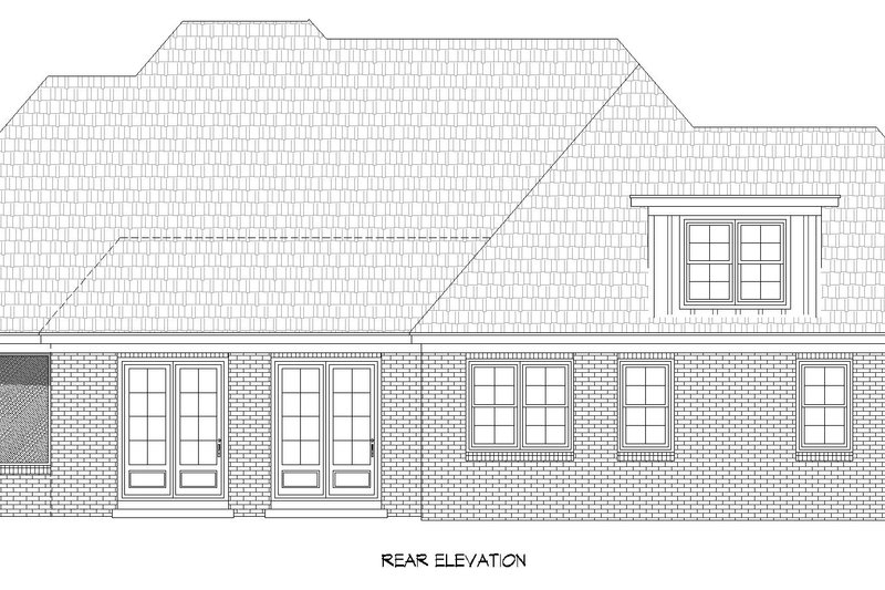 Dream House Plan - Exterior - Rear Elevation for Southern House Plan #932-878 - 5 bed, 3.5 bath