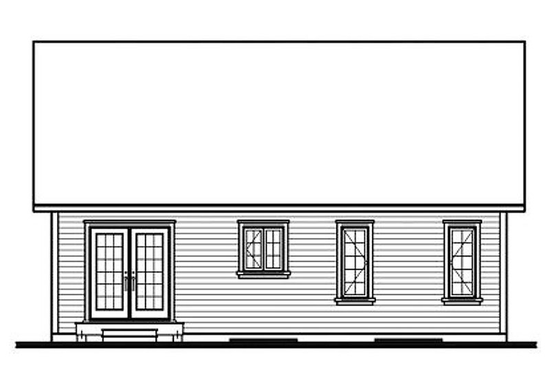 Home Plan - Exterior - Rear Elevation for Cottage House Plan #23-609 - 2 bed, 1 bath