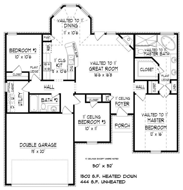 European Floor Plan - Main Floor Plan #424-406