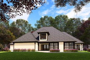 Exterior - Rear Elevation for European House Plan #923-160 - 3 bed, 2.5 bath