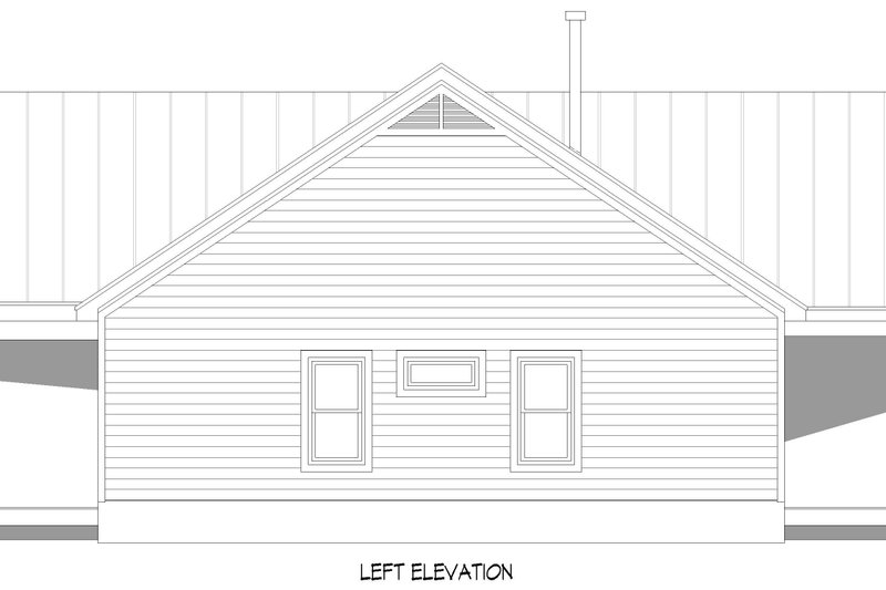 House Blueprint - Exterior - Other Elevation for Country House Plan #932-1332 - 3 bed, 2 bath