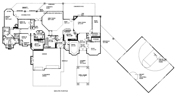 Craftsman Floor Plan - Main Floor Plan #117-700