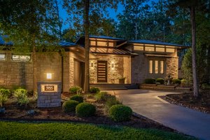 House Blueprint - Prairie Exterior - Front Elevation Plan #935-23
