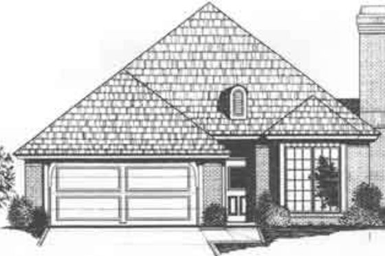 Exterior - Front Elevation for Traditional House Plan #310-479 - 2 bed, 2 bath