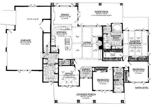 Dream House Plan - Main Level 3 Car Side Load