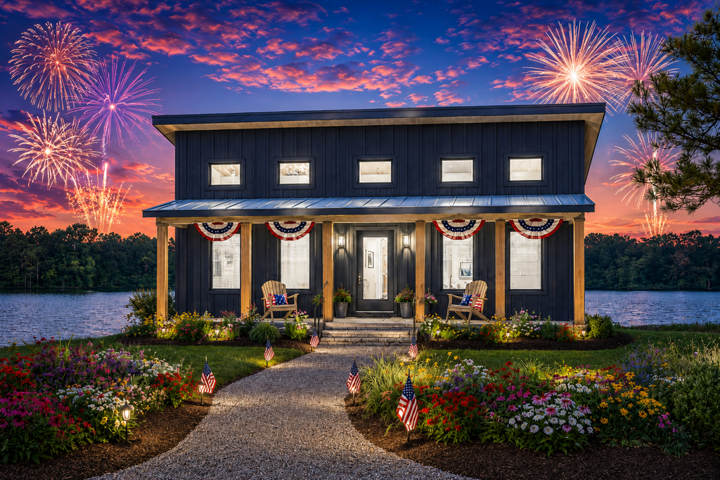 Exterior - Front Elevation 2 for Modern House Plan #44-295 - 2 bed, 1 bath