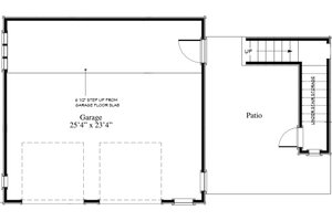 Floor Plan - Main Floor for Cottage House Plan #917-10 - 1 bed, 1 bath