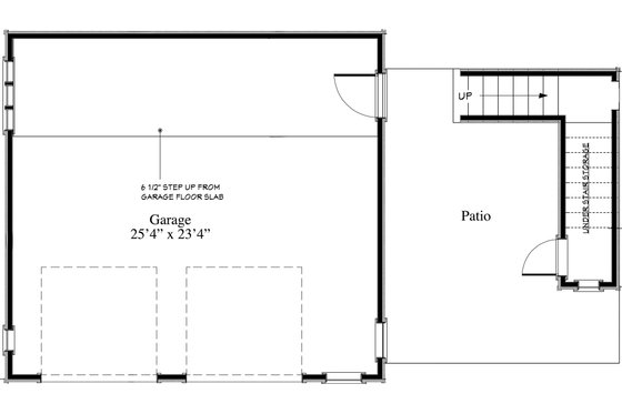 Floor Plan - Main Floor for Cottage House Plan #917-10 - 1 bed, 1 bath