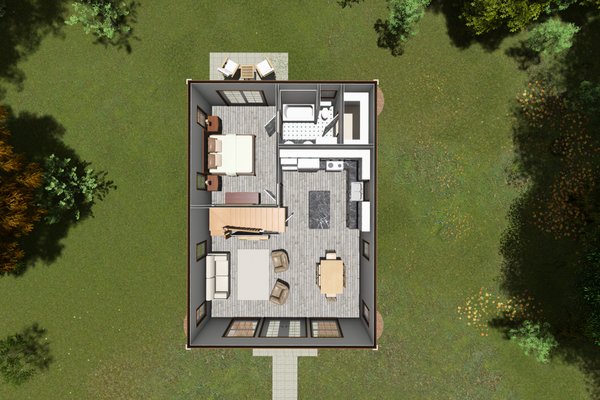 Cabin Floor Plan - Main Floor Plan #513-2208