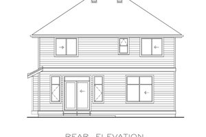 Exterior - Rear Elevation for Farmhouse House Plan #1100-54 - 4 bed, 2.5 bath