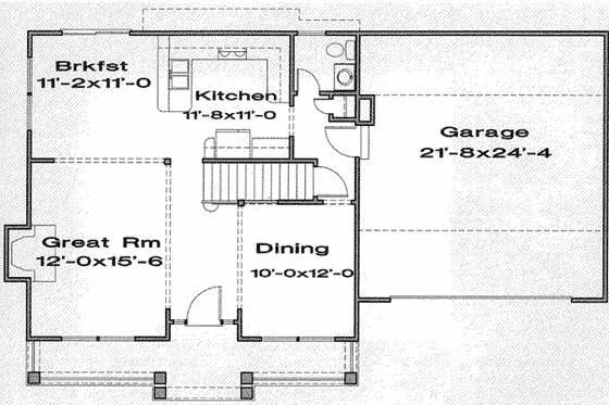 Floor Plan - Main Floor for Traditional House Plan #6-122 - 4 bed, 2.5 bath