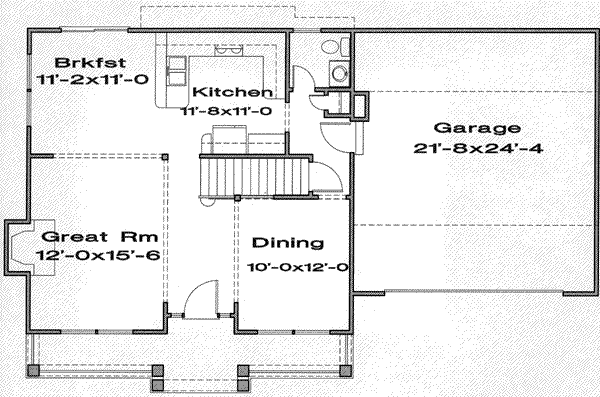 Traditional Floor Plan - Main Floor Plan #6-122