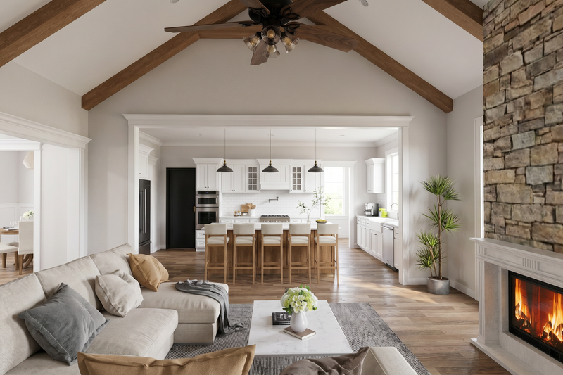 Architectural House Design - Interior - Kitchen for Farmhouse House Plan #923-500 - 4 bed, 3.5 bath