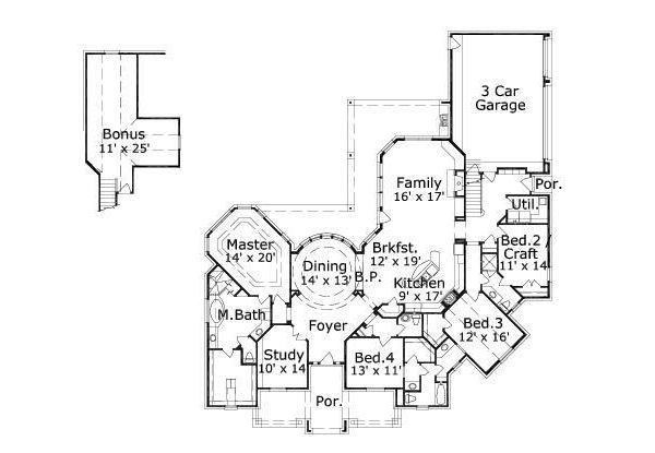 European Floor Plan - Main Floor Plan #411-659