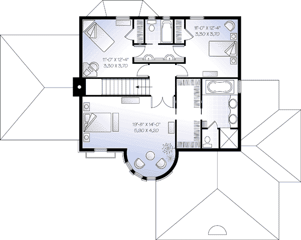 Dream House Plan - European Floor Plan - Upper Floor Plan #23-569