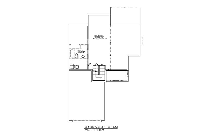 Home Plan - Floor Plan - Lower Floor for Farmhouse House Plan #1100-170 - 3 bed, 2.5 bath
