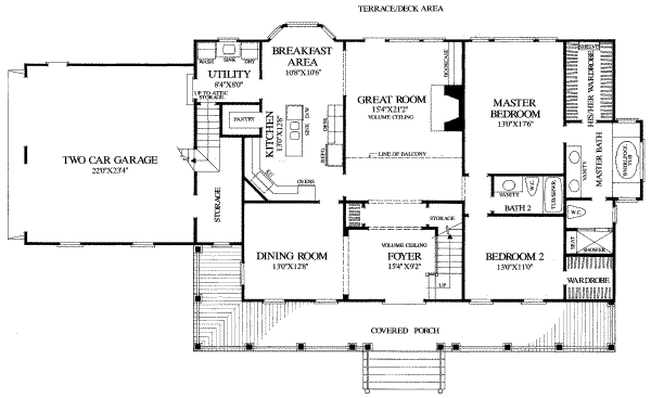 Dream House Plan - Southern Floor Plan - Main Floor Plan #137-246