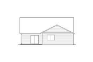 Exterior - Rear Elevation for Craftsman House Plan #124-899 - 3 bed, 2 bath