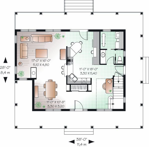 Dream House Plan - Traditional Floor Plan - Main Floor Plan #23-822
