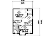 European Style House Plan - 2 Beds 1 Baths 1243 Sq/Ft Plan #25-4721 
