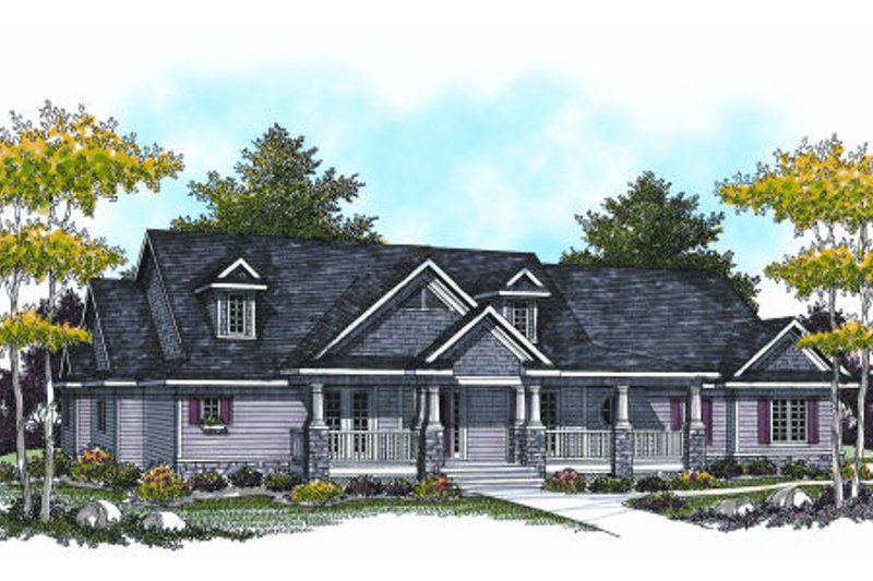 Dream House Plan - Bungalow Exterior - Front Elevation Plan #70-951