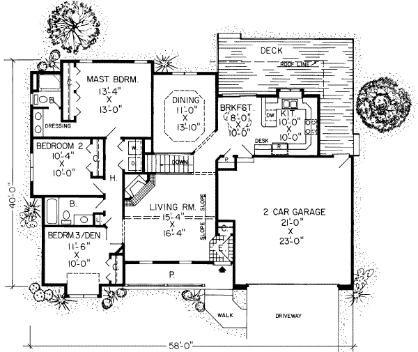 Traditional Floor Plan - Main Floor Plan #312-255
