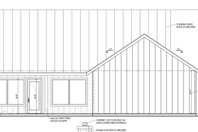 House Design - Exterior - Rear Elevation for Farmhouse House Plan #1110-5 - 3 bed, 2.5 bath