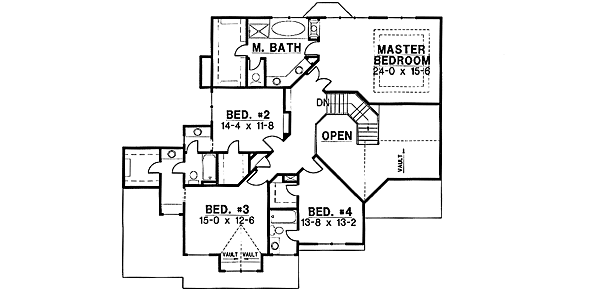 Floor Plan - Upper Floor Plan #67-127