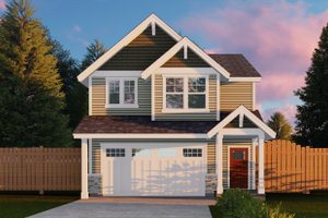 Exterior - Front Elevation for Craftsman House Plan #53-660 - 3 bed, 2.5 bath