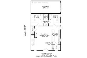 Floor Plan - Main Floor for Traditional House Plan #932-762 - 4 bed, 2.5 bath