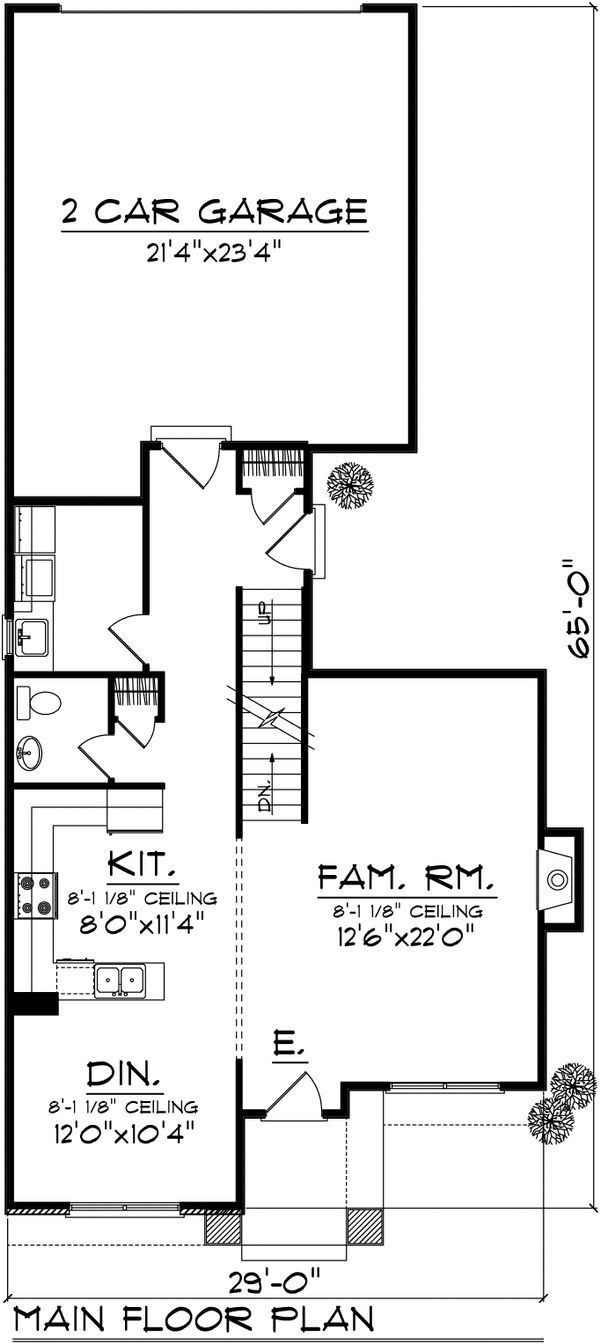 House Plan Design - Traditional Floor Plan - Main Floor Plan #70-1029