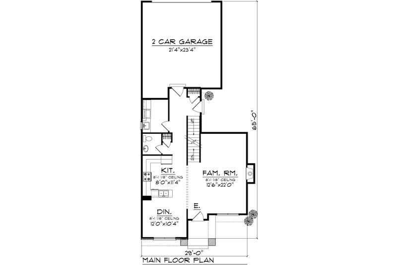 Home Plan - Floor Plan - Main Floor for Traditional House Plan #70-1029 - 3 bed, 2.5 bath