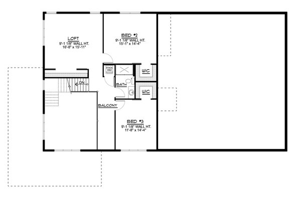 Country Floor Plan - Upper Floor Plan #1064-246