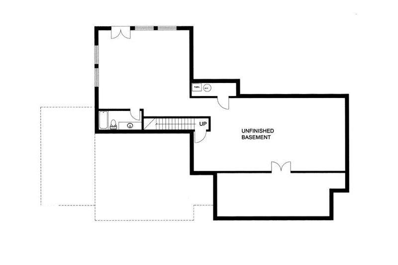Home Plan - Floor Plan - Lower Floor for Southern House Plan #117-147 - 4 bed, 3 bath