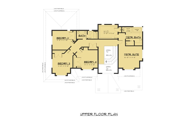 Dream House Plan - Floor Plan - Upper Floor for Traditional House Plan #1066-68 - 4 bed, 3 bath