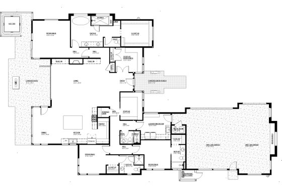 Floor Plan - Main Floor for Modern House Plan #895-171 - 4 bed, 3.5 bath