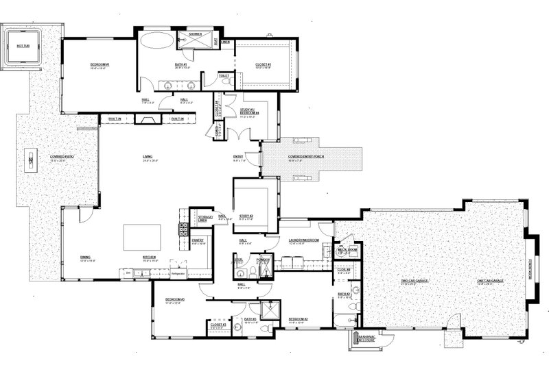 Dream House Plan - Floor Plan - Main Floor for Modern House Plan #895-171 - 4 bed, 3.5 bath