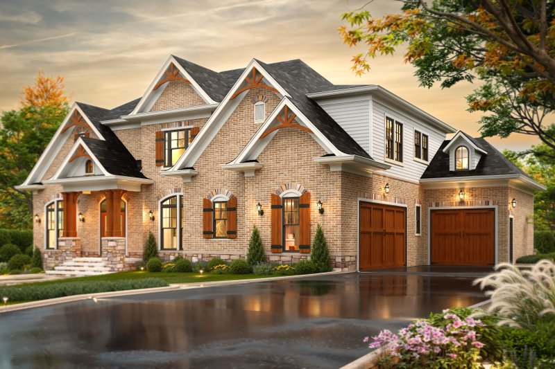 Dream House Plan - Exterior - Front Elevation 6 for Traditional House Plan #119-477 - 4 bed, 3.5 bath