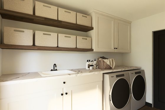 Interior - Laundry for Barndominium House Plan #1064-429 - 3 bed, 2 bath