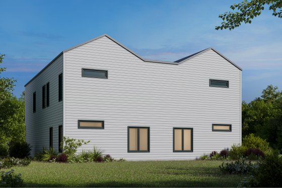 Exterior - Rear Elevation for Modern House Plan #20-2563 - 3 bed, 2.5 bath